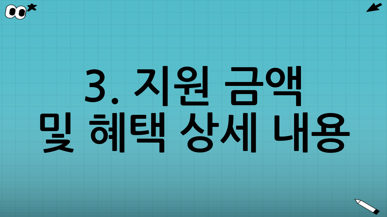 3. 지원 금액 및 혜택 상세 내용
