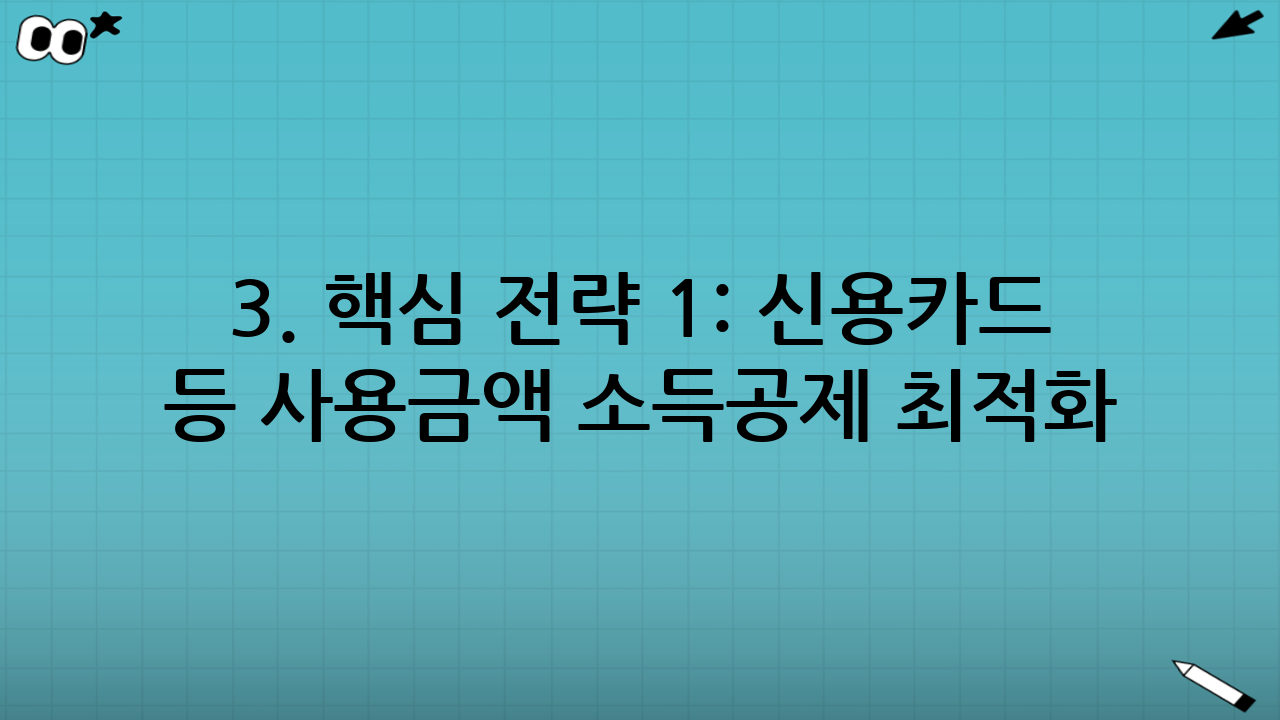 3. 핵심 전략 1: 신용카드 등 사용금액 소득공제 최적화