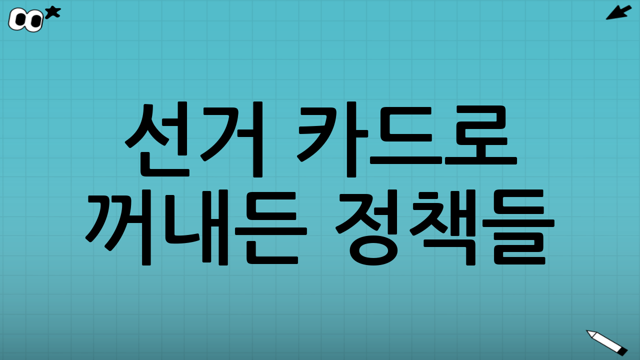 선거 카드로 꺼내든 정책들