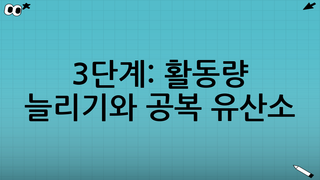 3단계: 활동량 늘리기와 공복 유산소