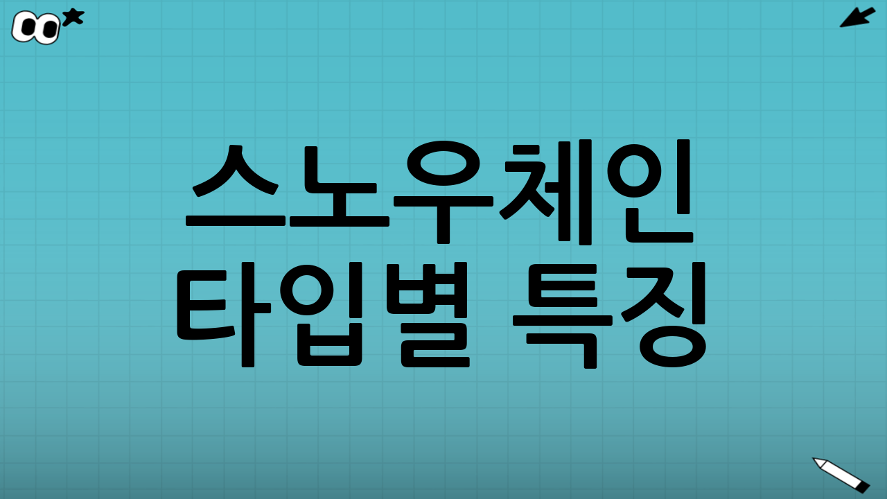 스노우체인 타입별 특징: 내 차에 맞는 선택