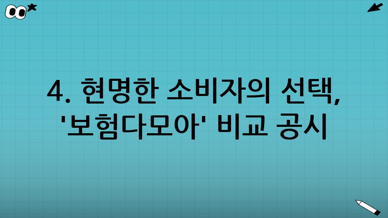4. 현명한 소비자의 선택, '보험다모아' 비교 공시