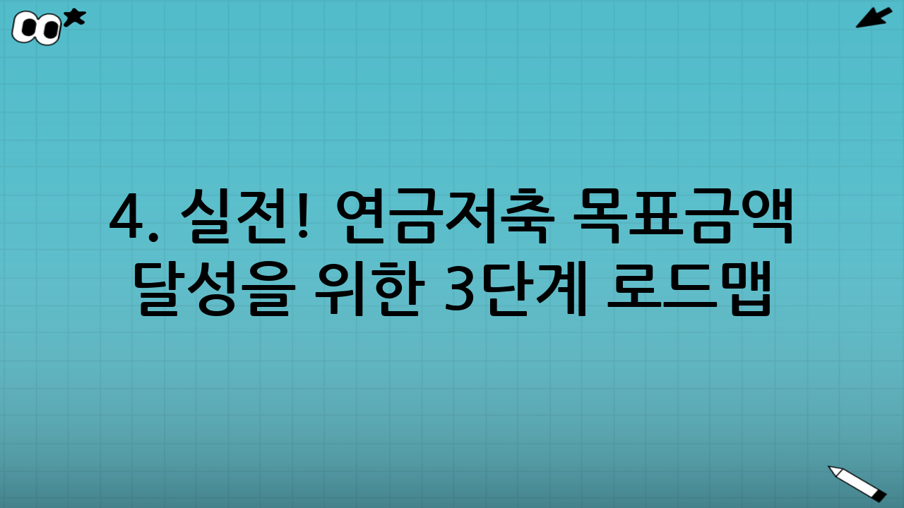 4. 실전! 연금저축 목표금액 달성을 위한 3단계 로드맵
