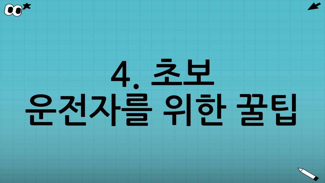 4. 초보 운전자를 위한 꿀팁 (FAQ)