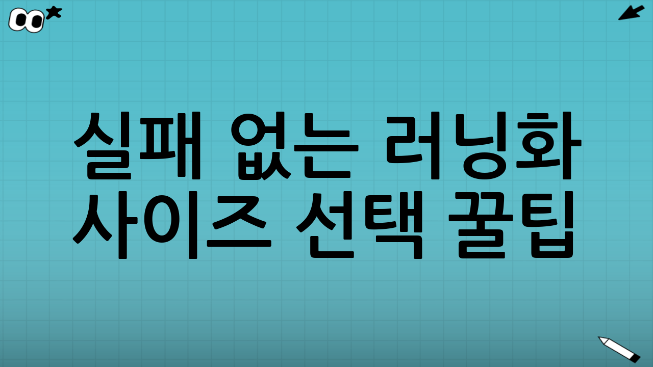 실패 없는 러닝화 사이즈 선택 꿀팁