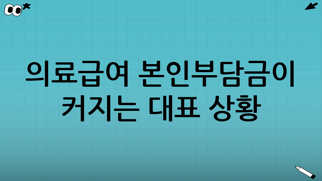 의료급여 본인부담금이 커지는 대표 상황