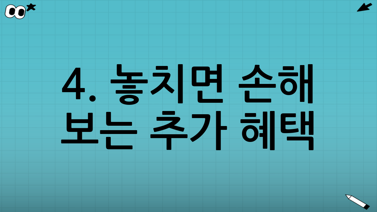 4. 놓치면 손해 보는 추가 혜택 (건강생활유지비 등)