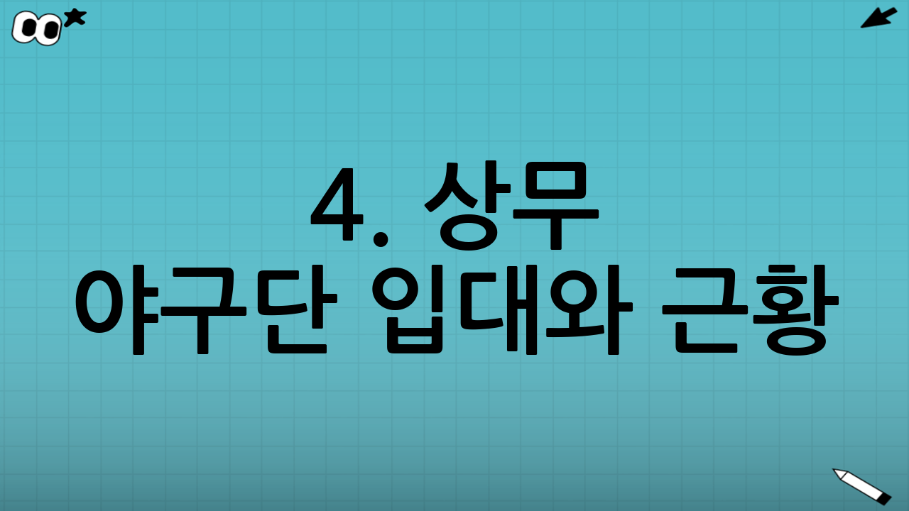 4. 상무 야구단 입대와 근황