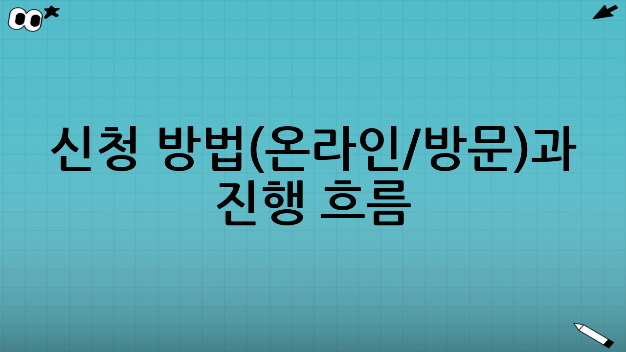 신청 방법(온라인/방문)과 진행 흐름