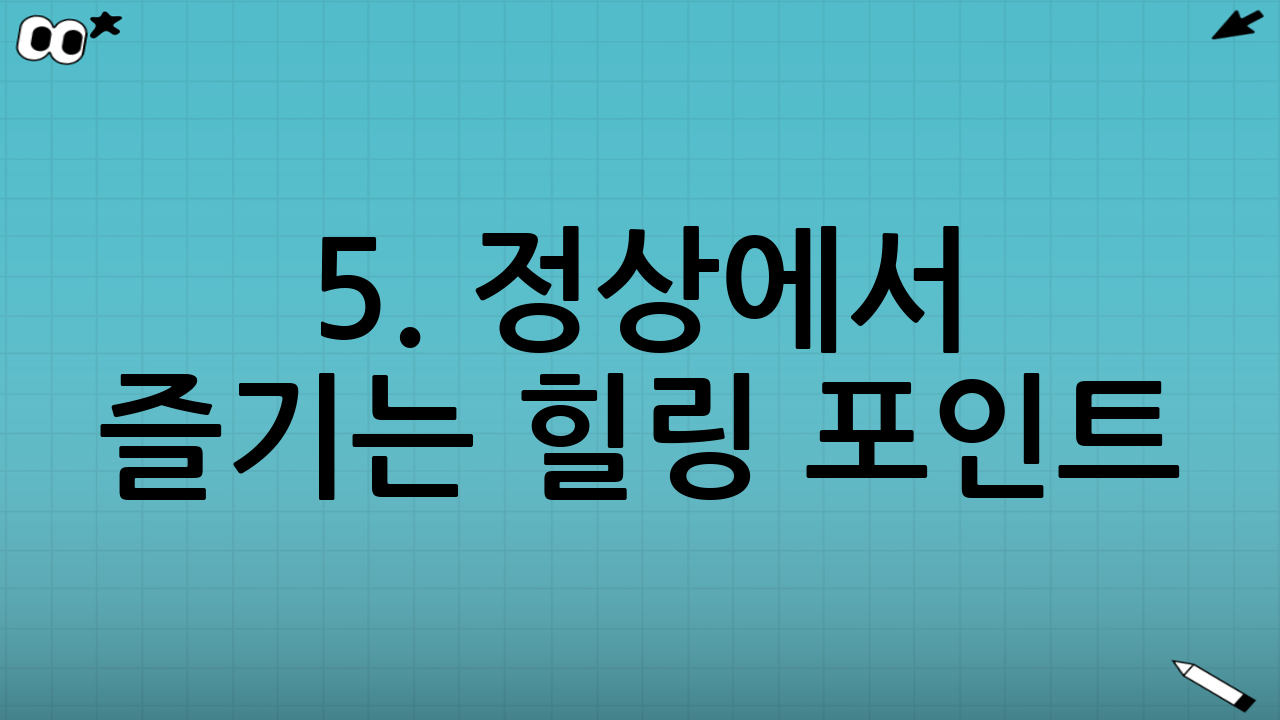 5. 정상에서 즐기는 힐링 포인트