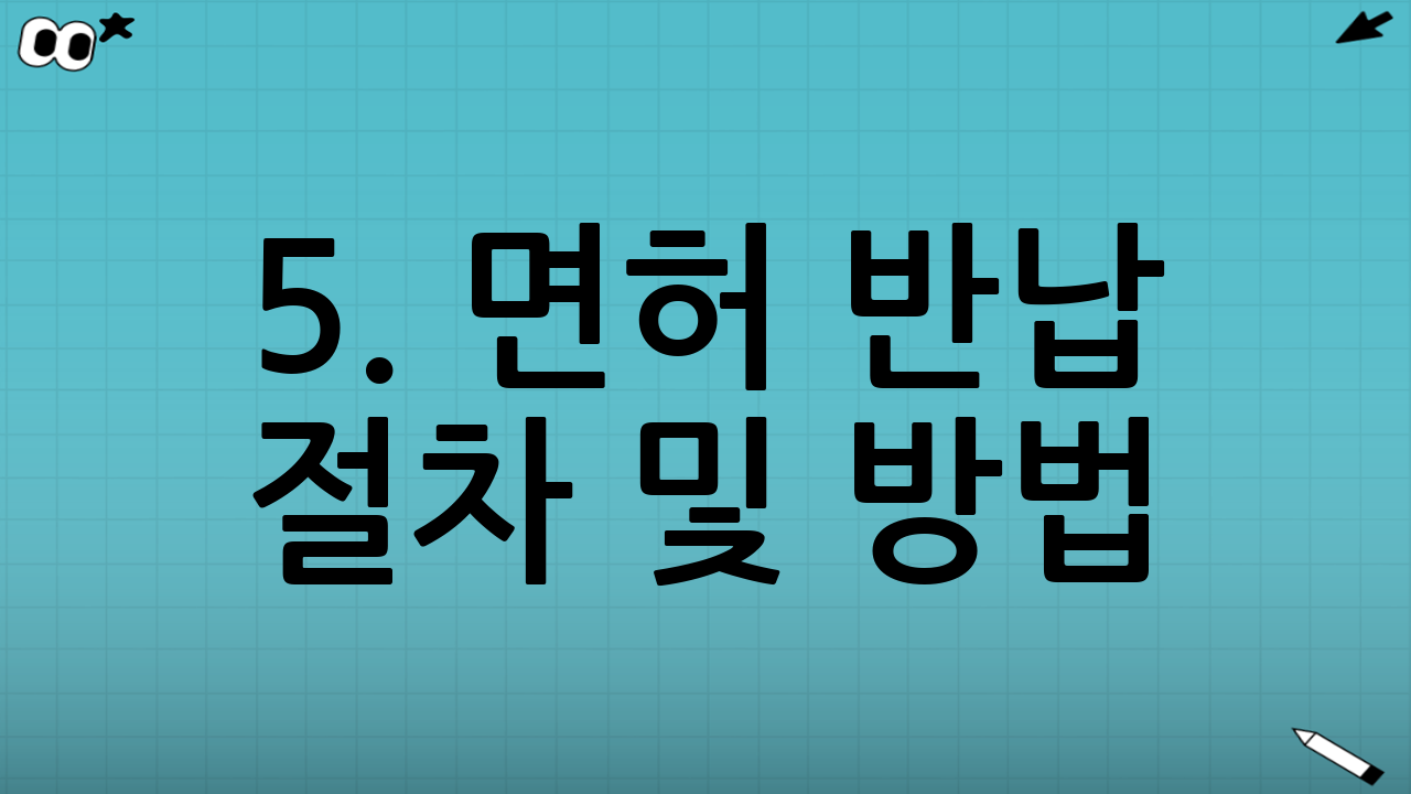 5. 면허 반납 절차 및 방법 (간소화)