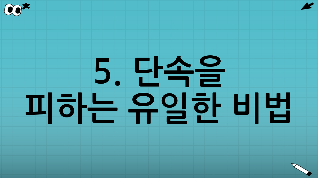 5. 단속을 피하는 유일한 비법: 안전운전