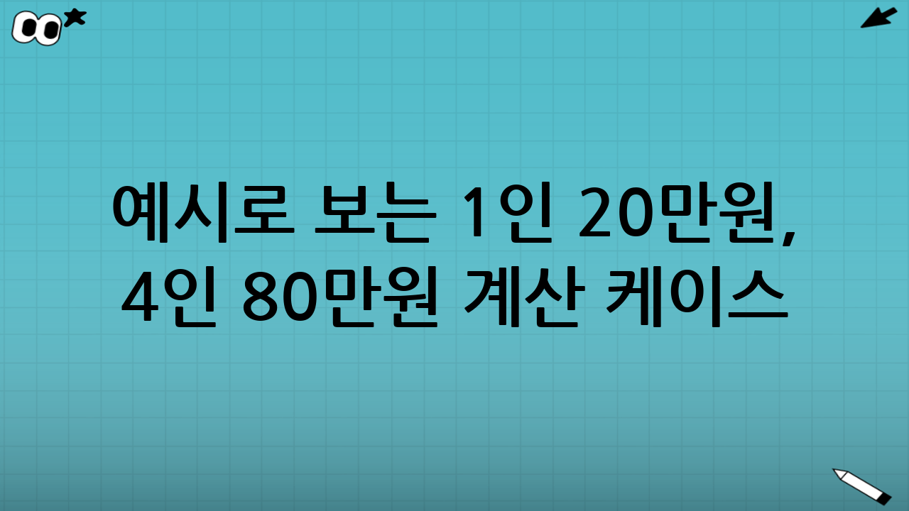 예시로 보는 “1인 20만원, 4인 80만원” 계산 케이스