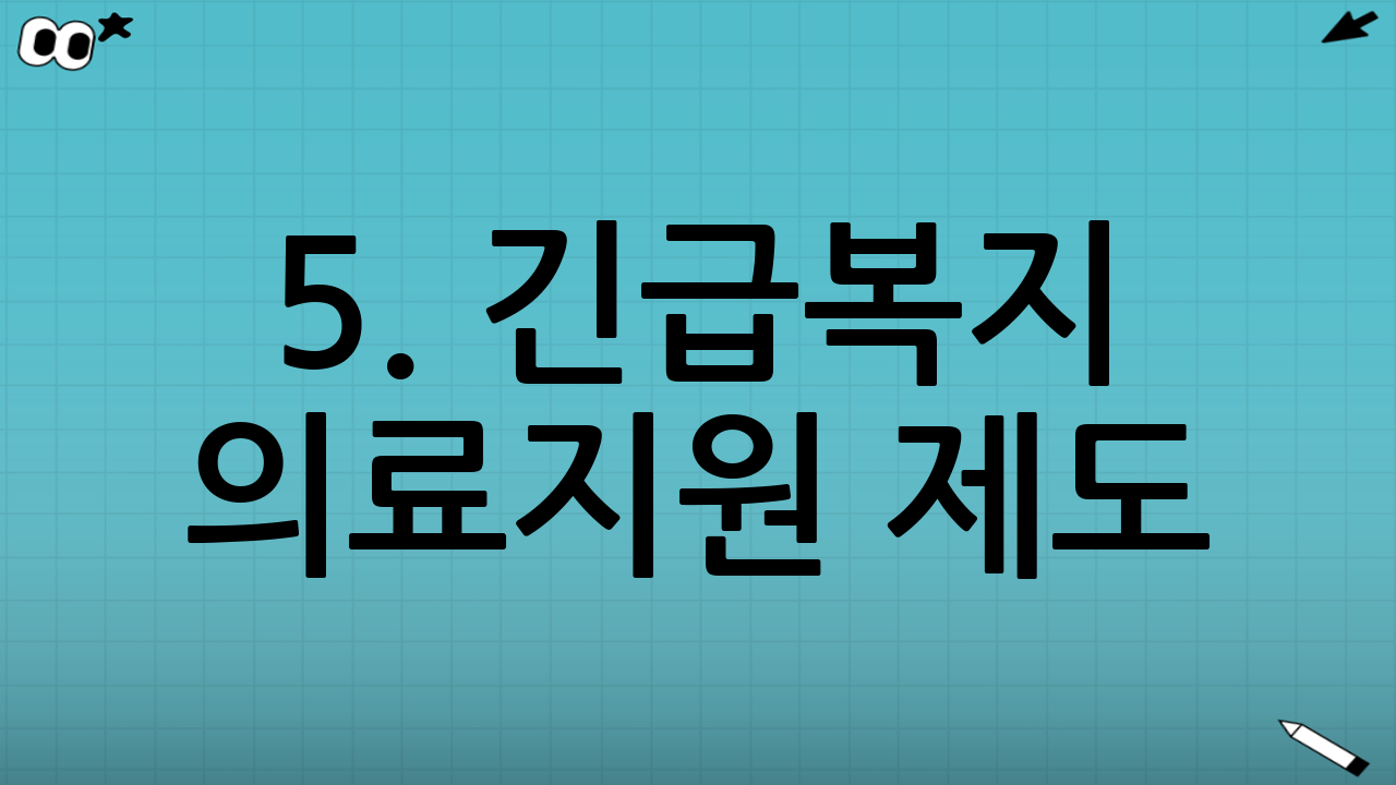 5. 긴급복지 의료지원 제도