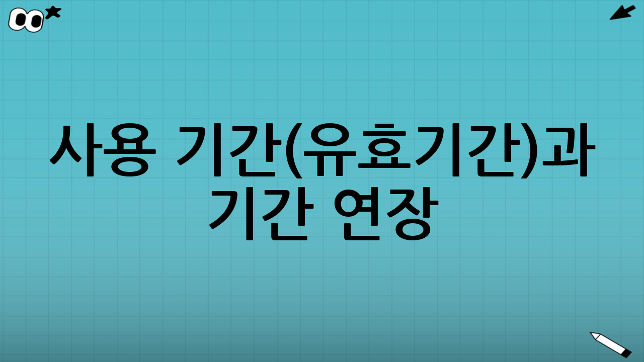 사용 기간(유효기간)과 기간 연장: 현실적으로 가능한가?