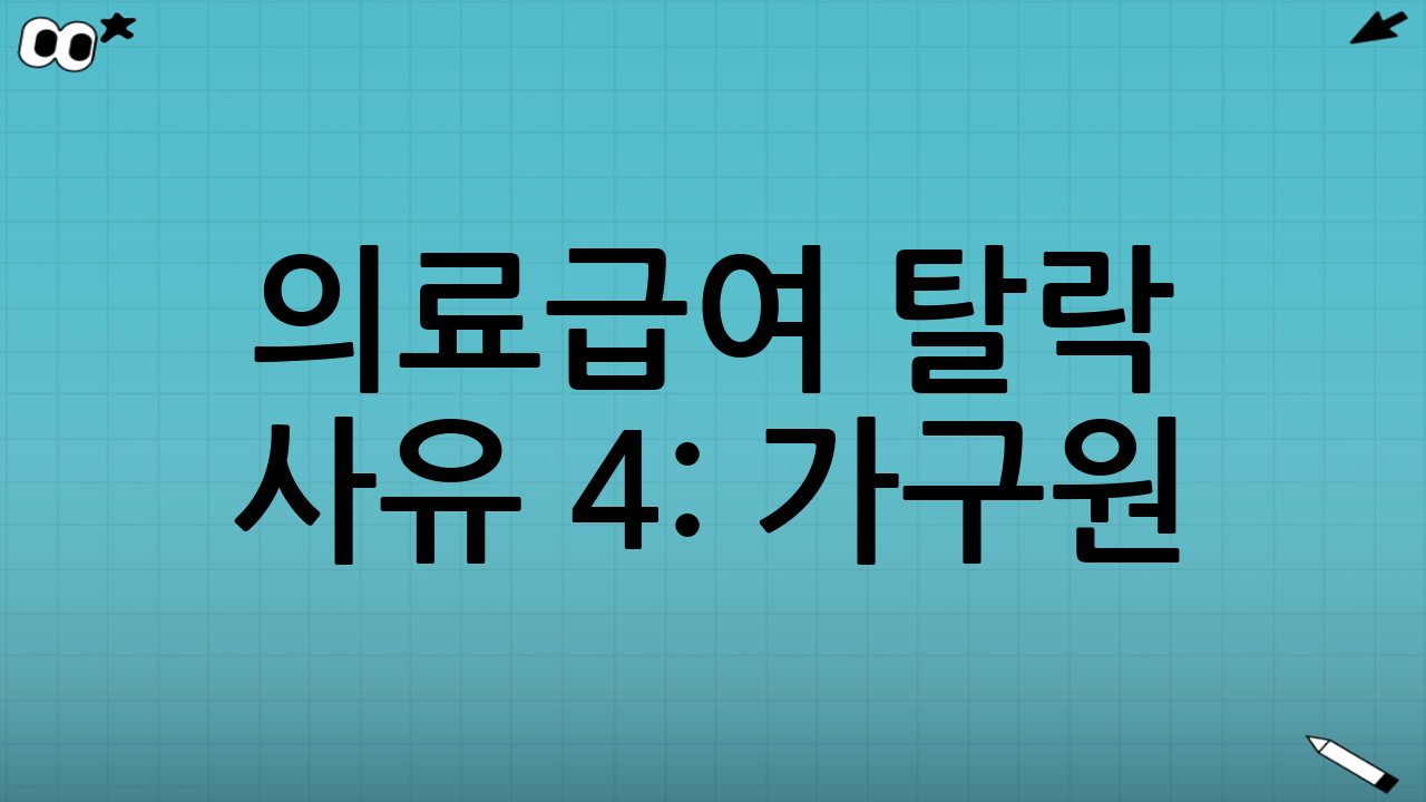 의료급여 탈락 사유 4: 가구원(세대) 구성 산정 오류 또는 분리세대 문제