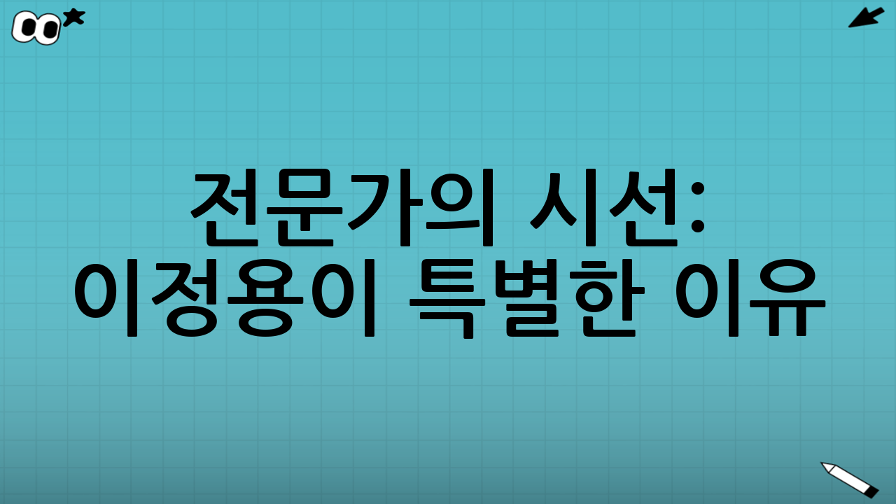 전문가의 시선: 이정용이 특별한 이유