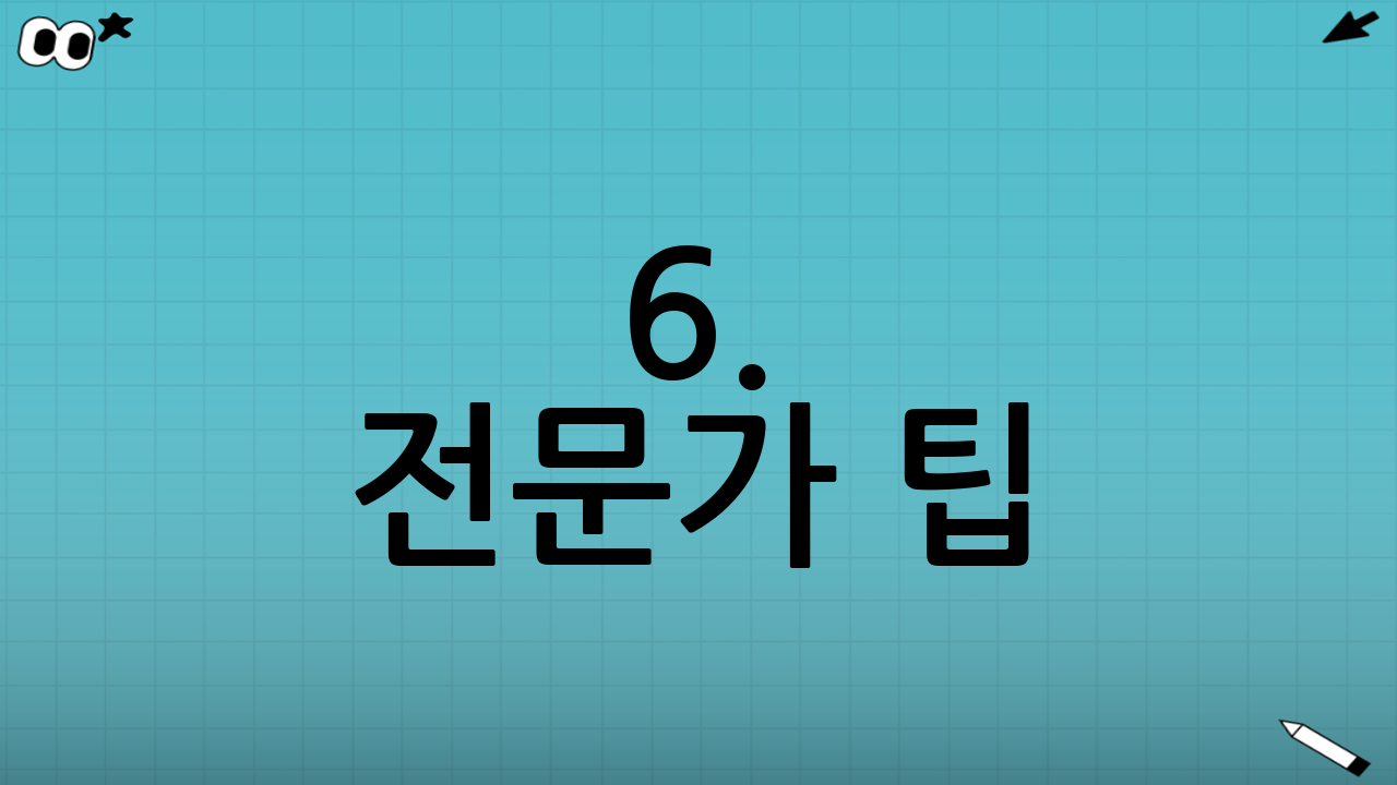 6. 전문가 팁 (FAQ)