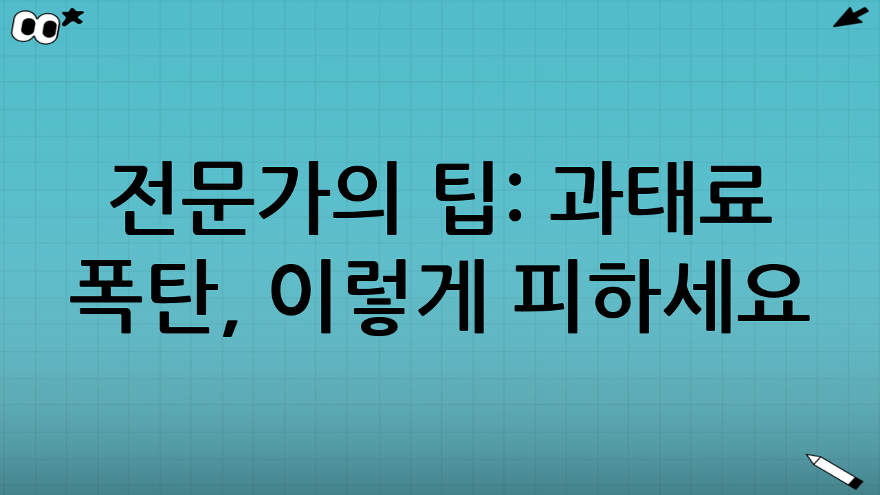 💡 전문가의 팁: 과태료 폭탄, 이렇게 피하세요!
