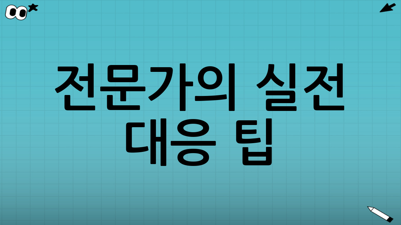 💡 전문가의 실전 대응 팁 (Expert Tips)