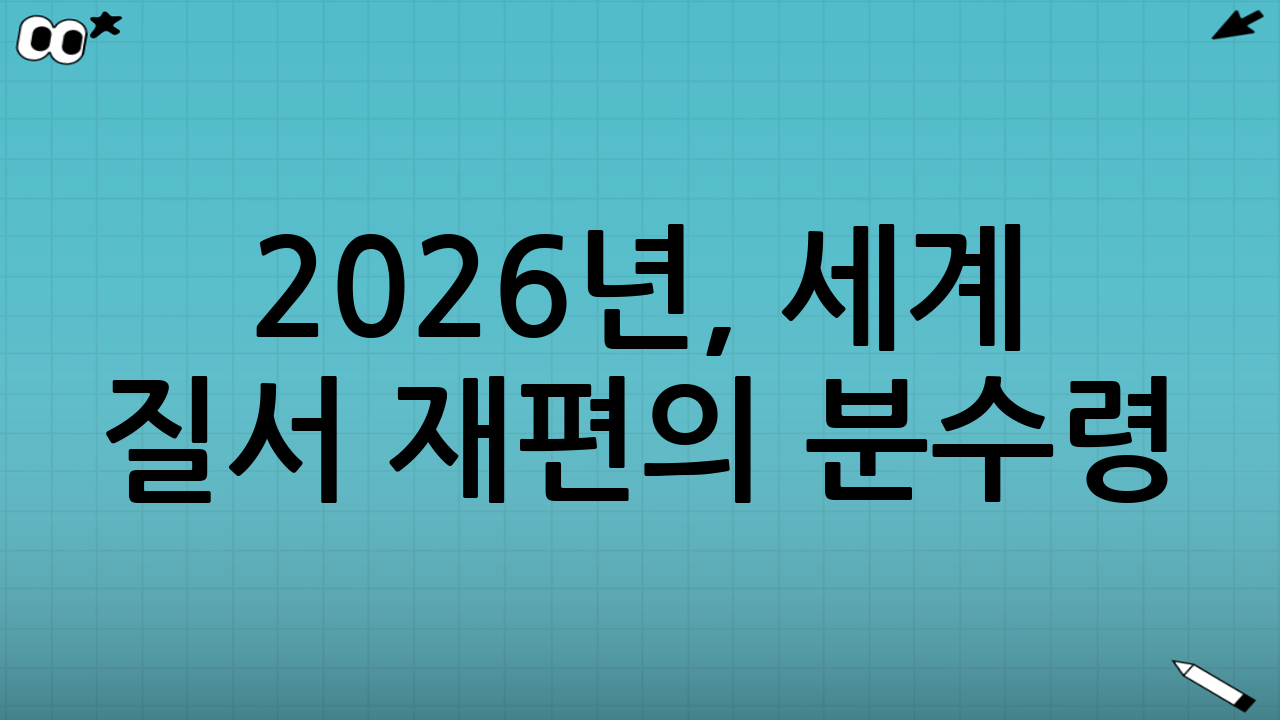 2026년, 세계 질서 재편의 분수령