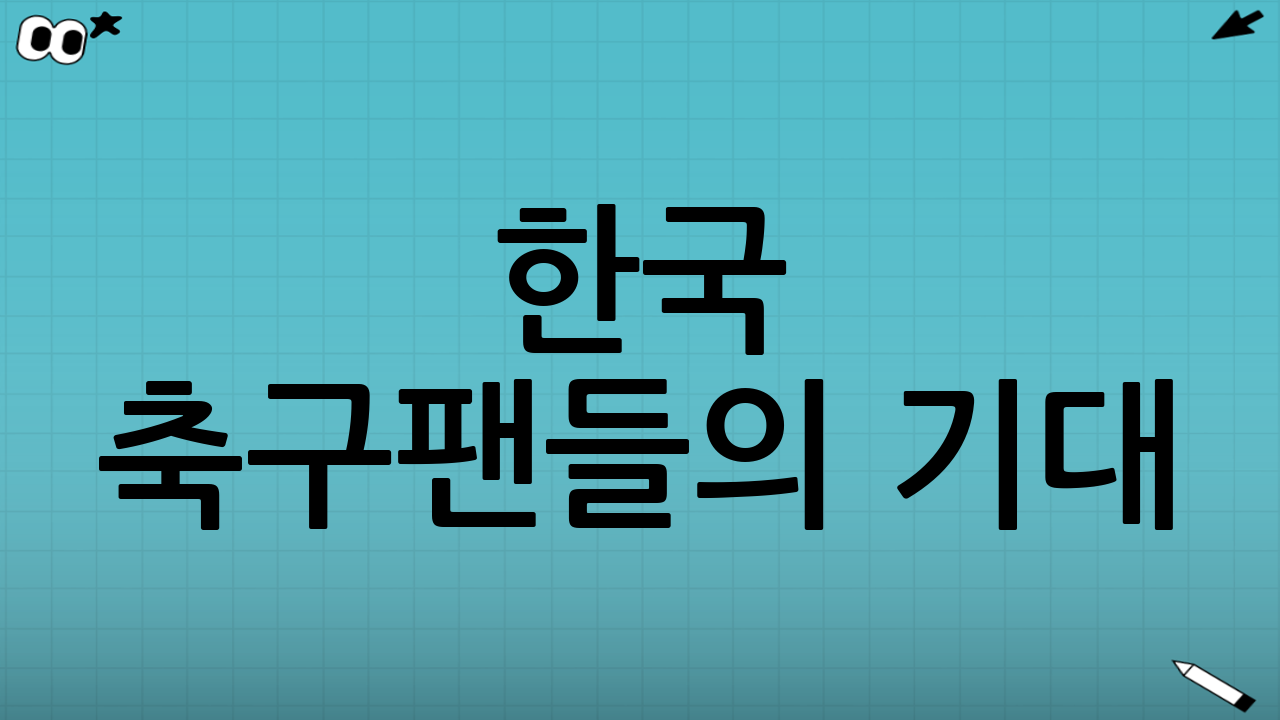 한국 축구팬들의 기대