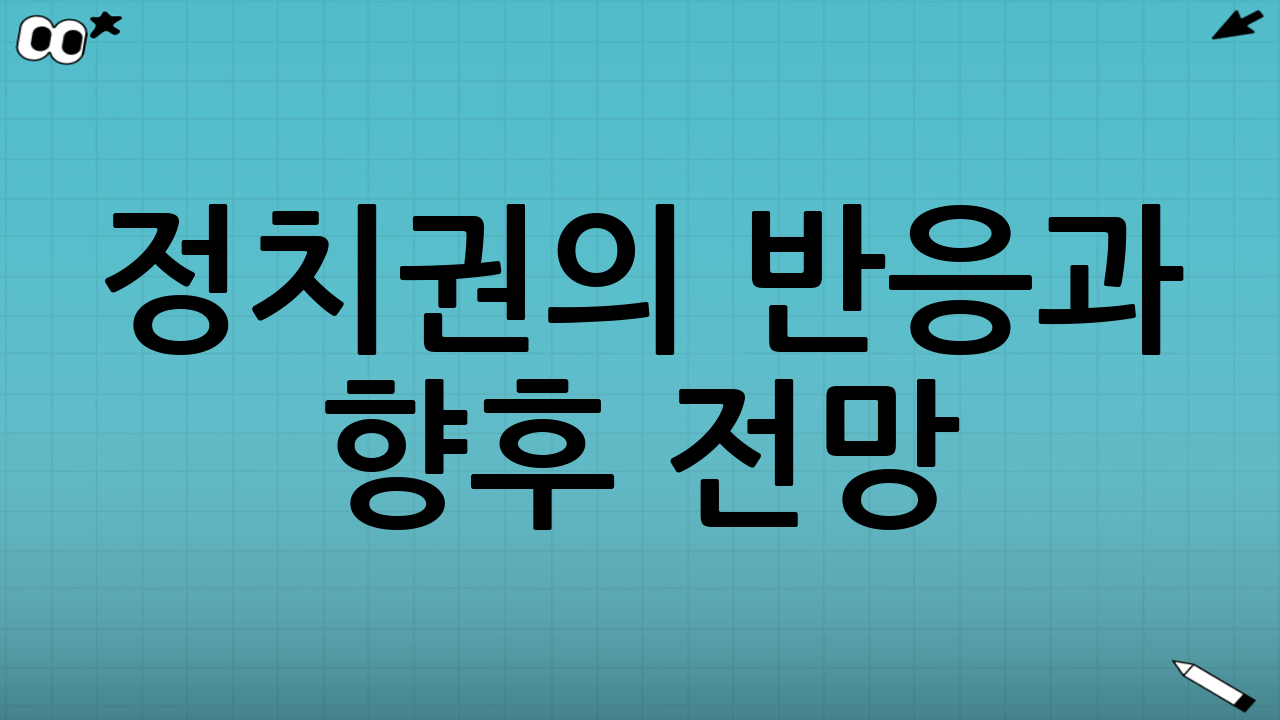정치권의 반응과 향후 전망