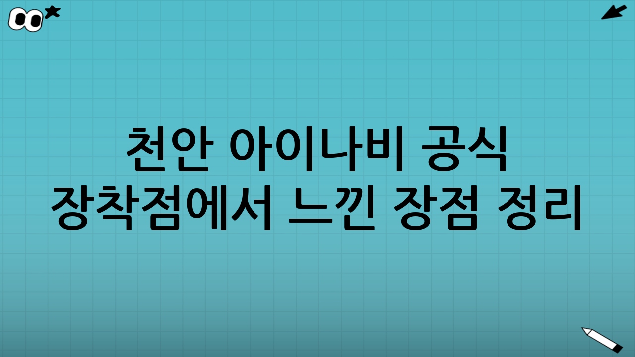 천안 아이나비 공식 장착점에서 느낀 장점 정리