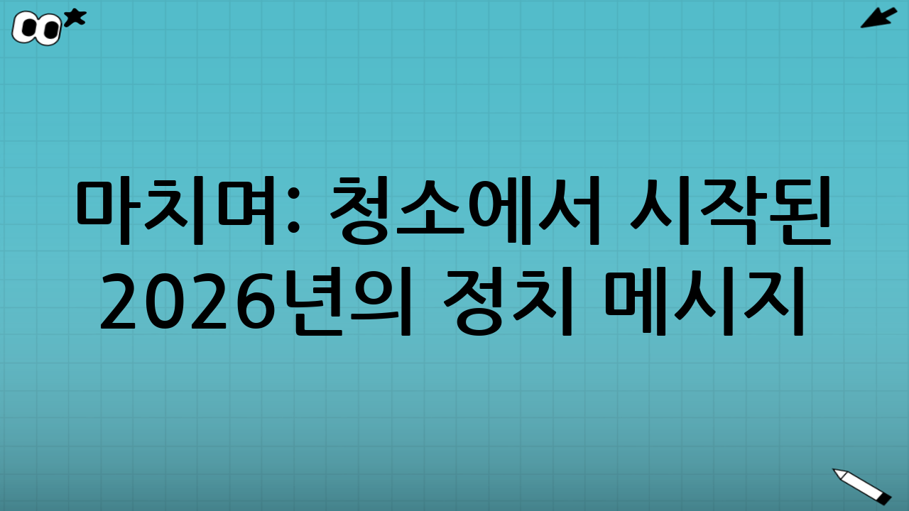 마치며: 청소에서 시작된 2026년의 정치 메시지