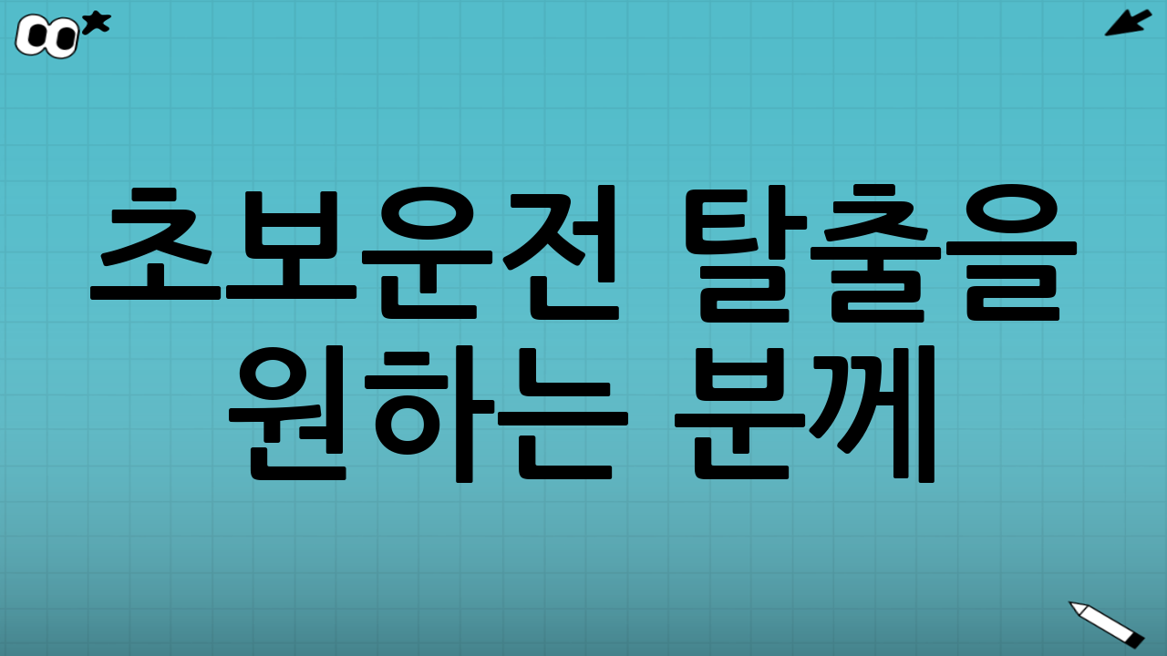 초보운전 탈출을 원하는 분께: 결론은 ‘반복 가능한 방법’이었어요