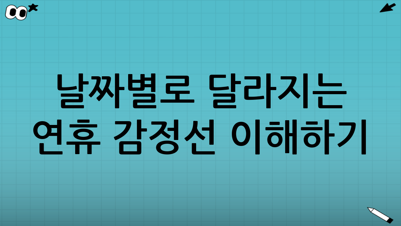 날짜별로 달라지는 ‘연휴 감정선’ 이해하기