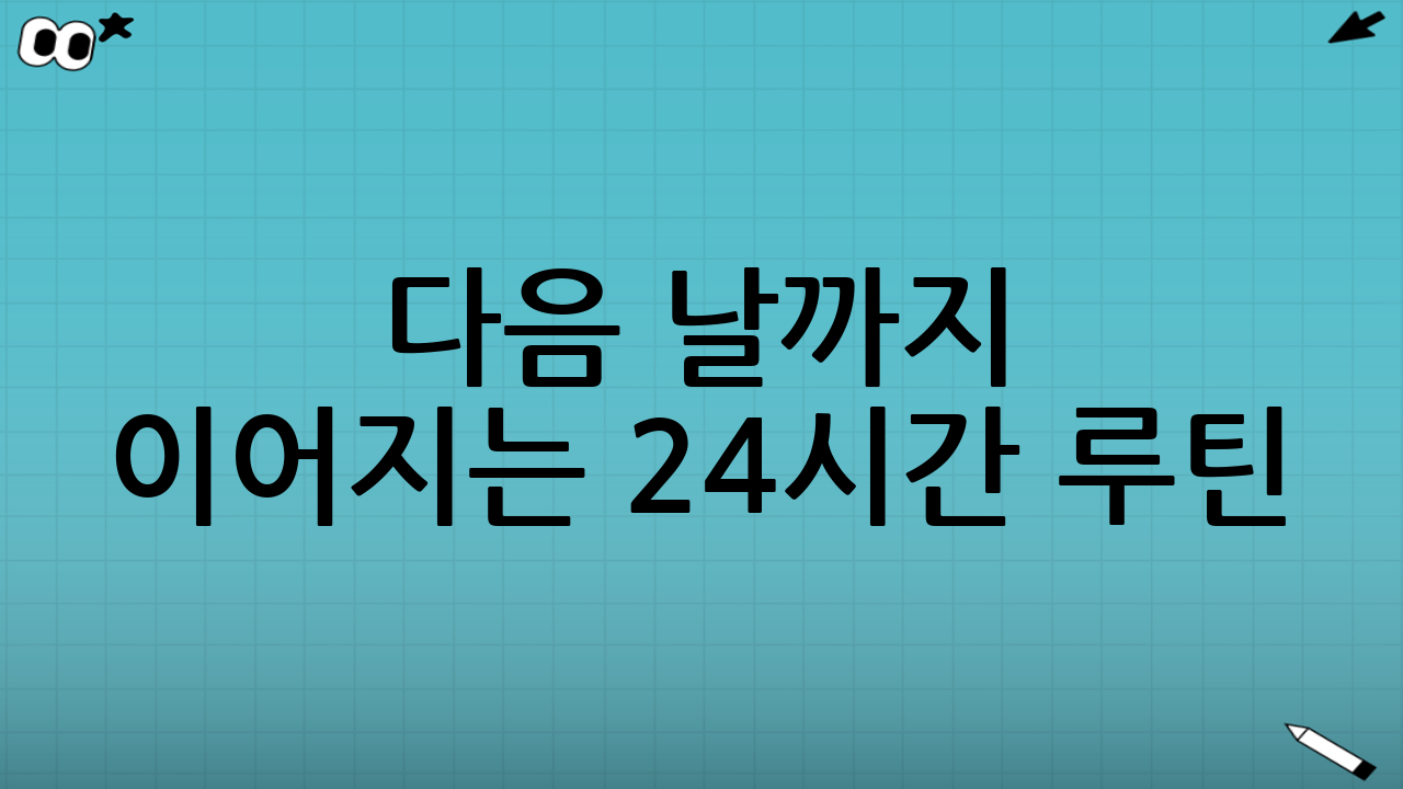 다음 날까지 이어지는 24시간 루틴(붓기·체중 방어)