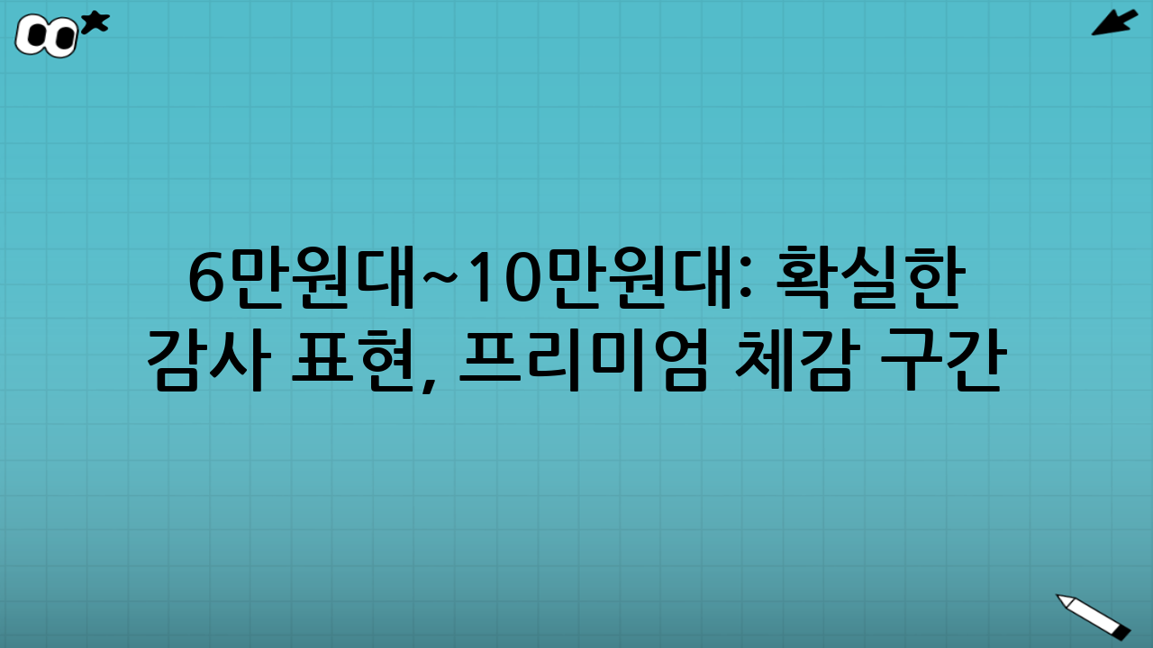 6만원대~10만원대: 확실한 감사 표현, 프리미엄 체감 구간