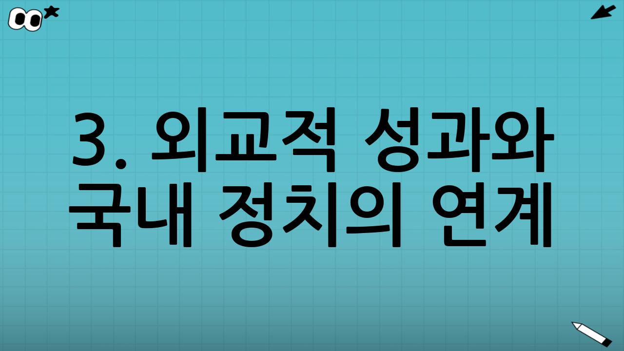 3. 외교적 성과와 국내 정치의 연계