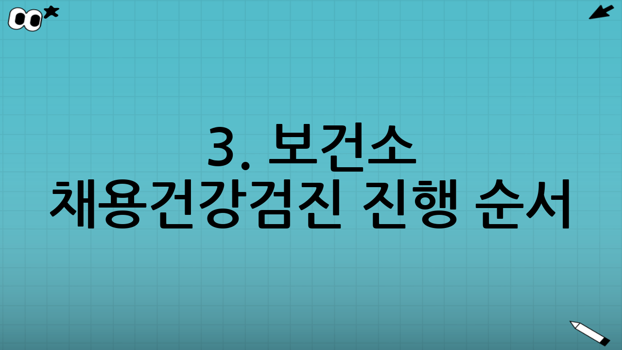 3. 보건소 채용건강검진 진행 순서