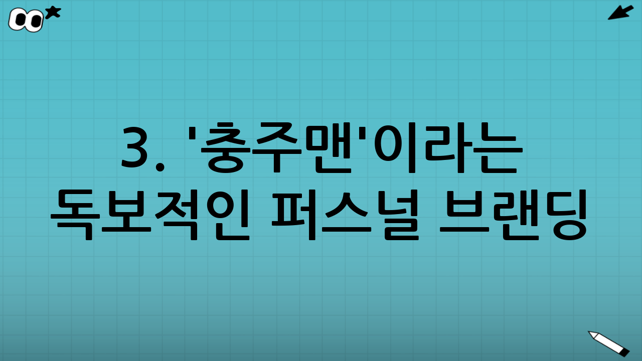 3. '충주맨'이라는 독보적인 퍼스널 브랜딩