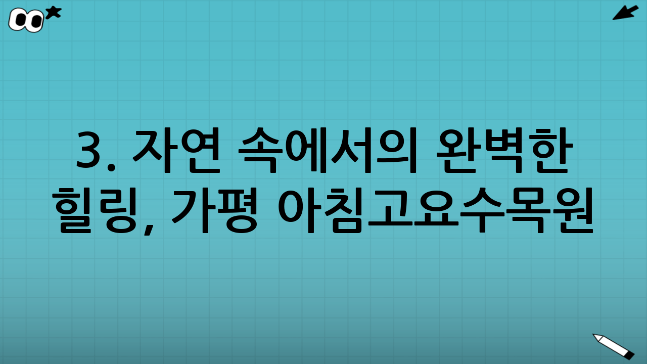 3. 자연 속에서의 완벽한 힐링, 가평 아침고요수목원
