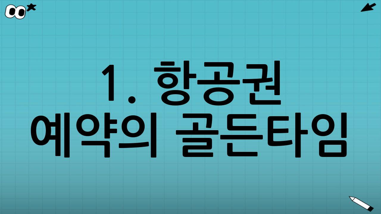1. 항공권 예약의 골든타임: 통계가 말해주는 최적의 시기