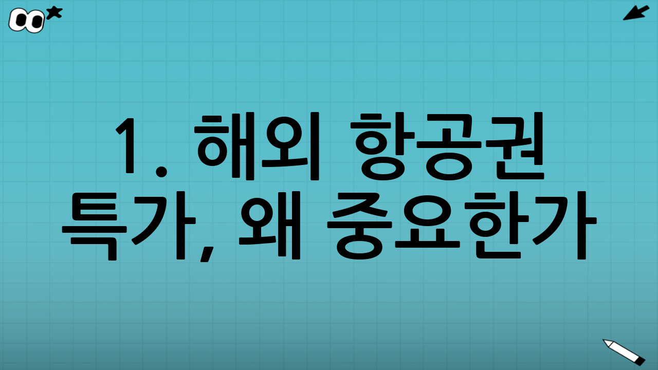 1. 해외 항공권 특가, 왜 중요한가?