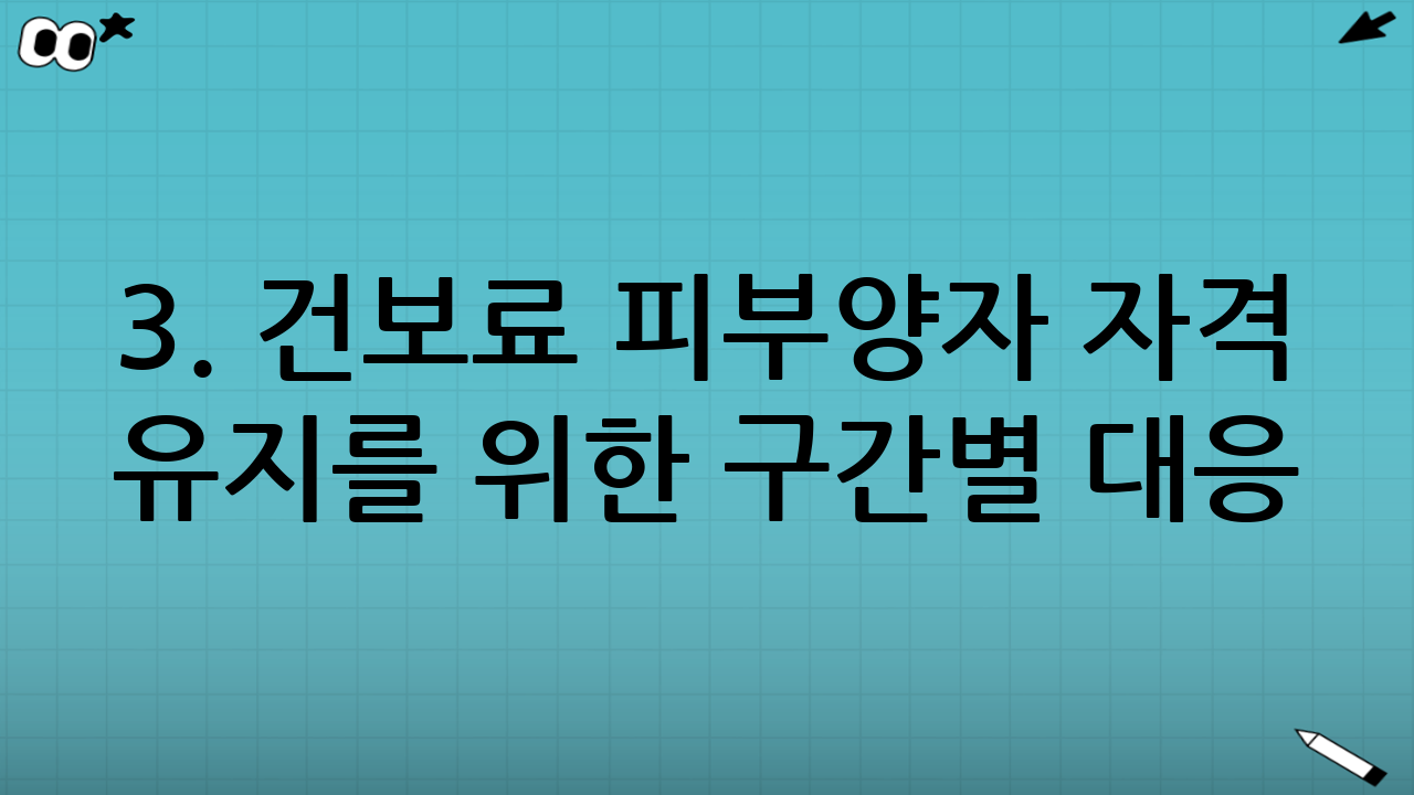 3. 건보료 피부양자 자격 유지를 위한 구간별 대응 전략