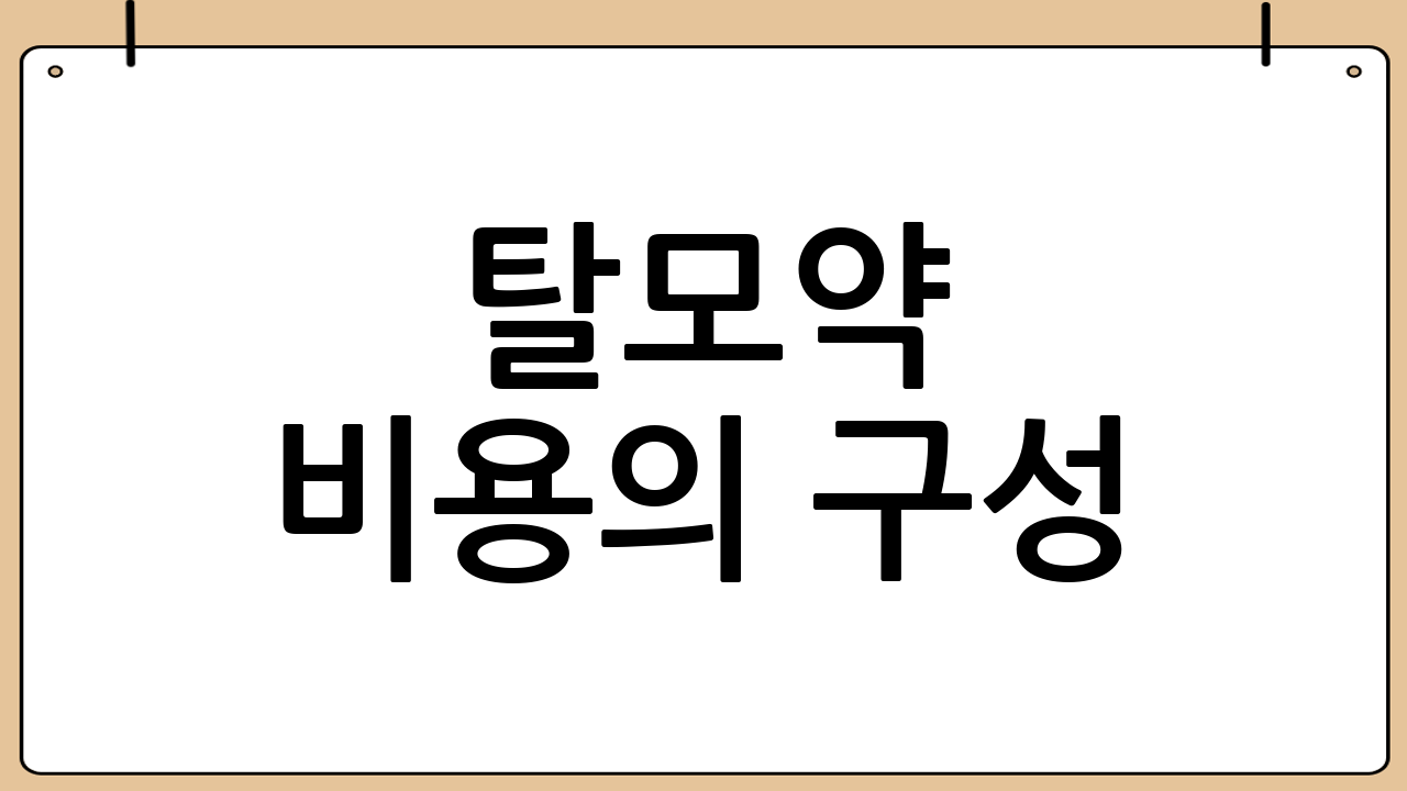 탈모약 비용의 구성: 처방비와 약값