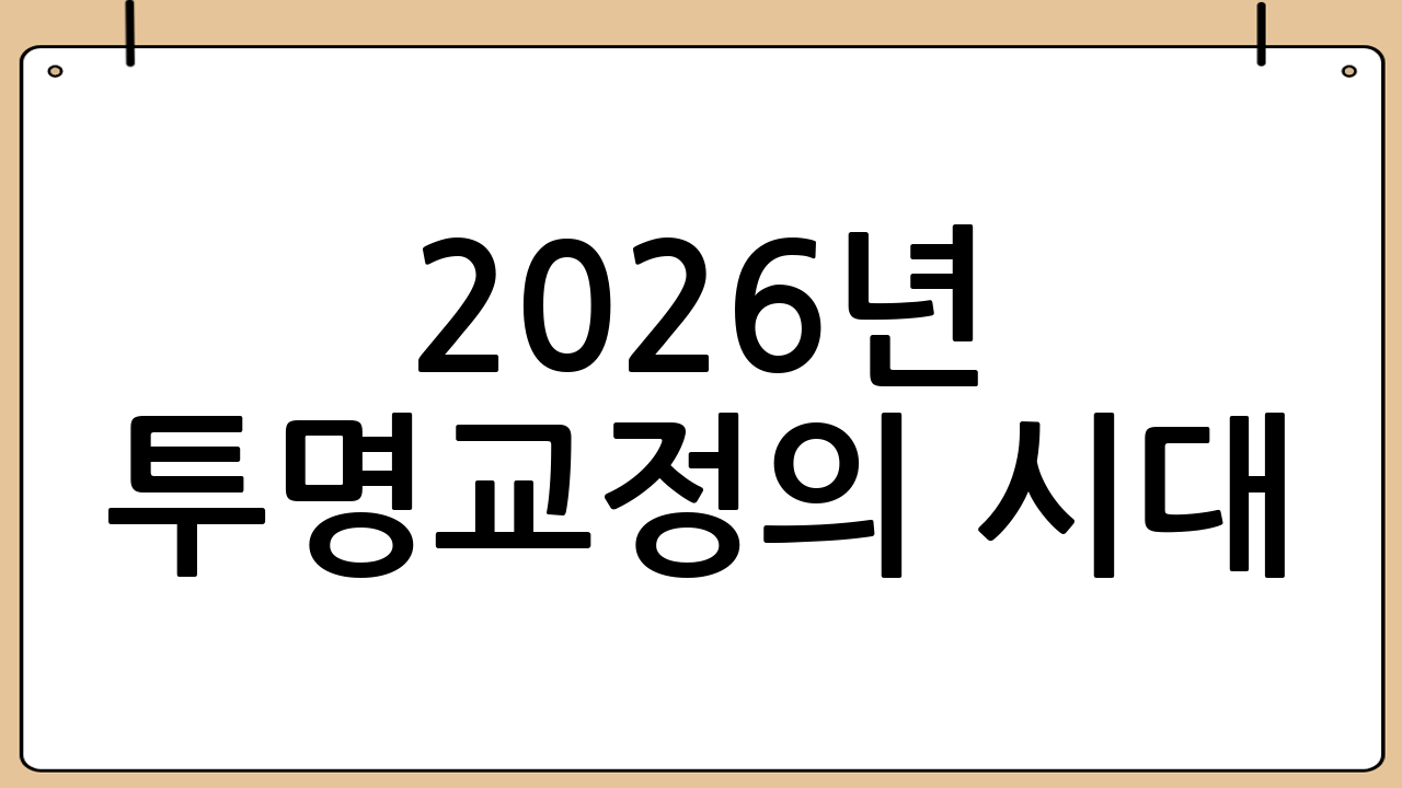 2026년 투명교정의 시대: 왜 많은 이들이 선택하는가?