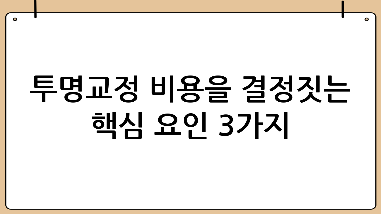 투명교정 비용을 결정짓는 핵심 요인 3가지