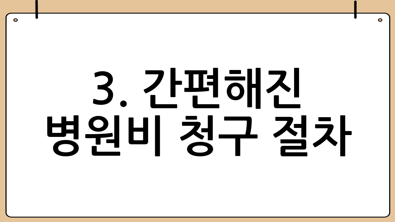3. 간편해진 병원비 청구 절차