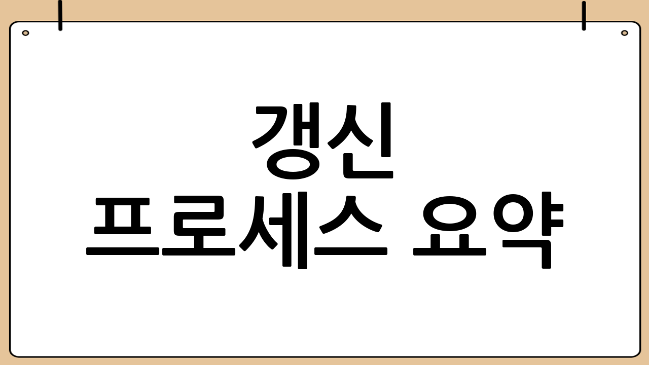 갱신 프로세스 요약