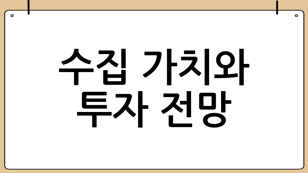 수집 가치와 투자 전망